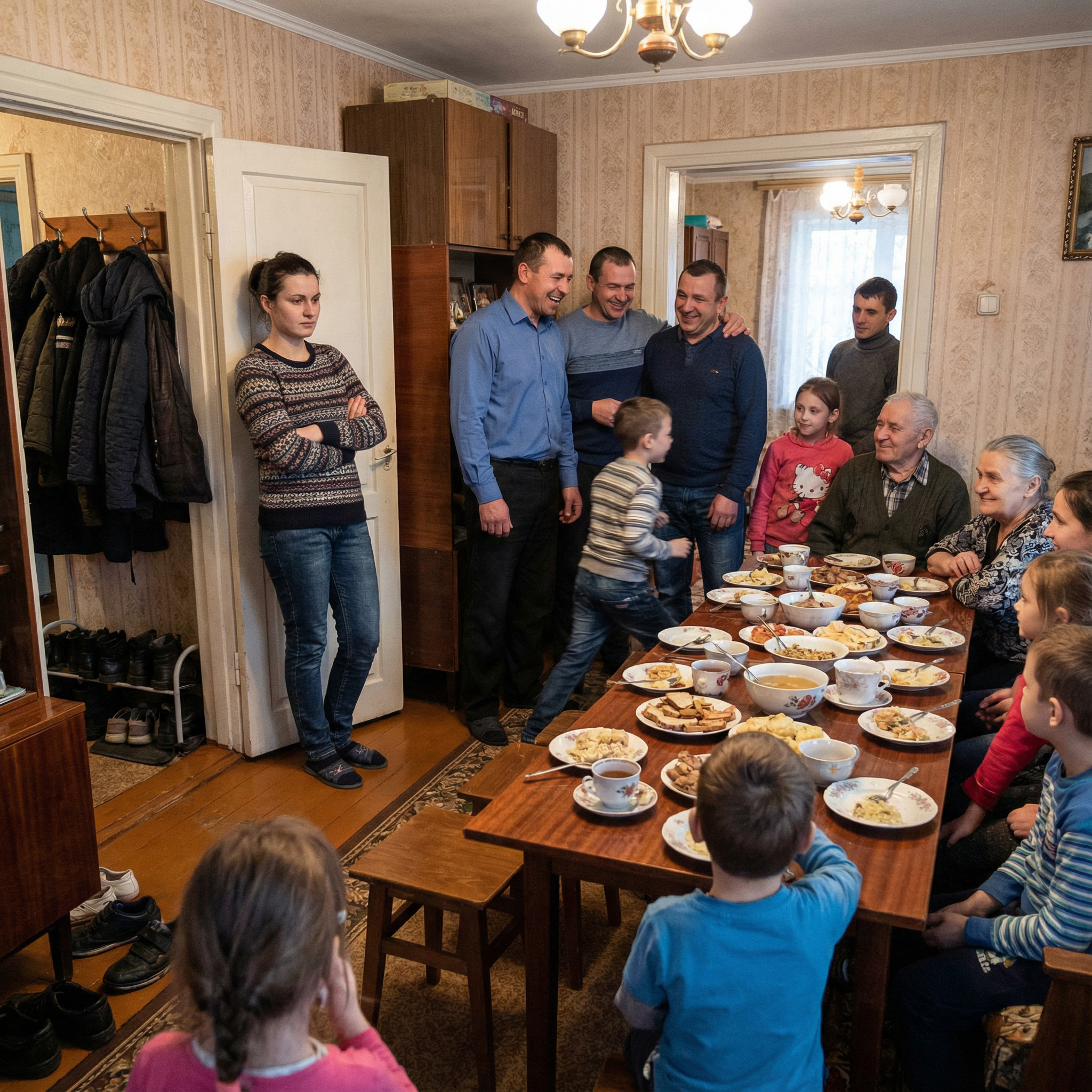 Віктор вмовив свою дружину повернутися в будинок і оголосив гостям, що Оксана погано почувається