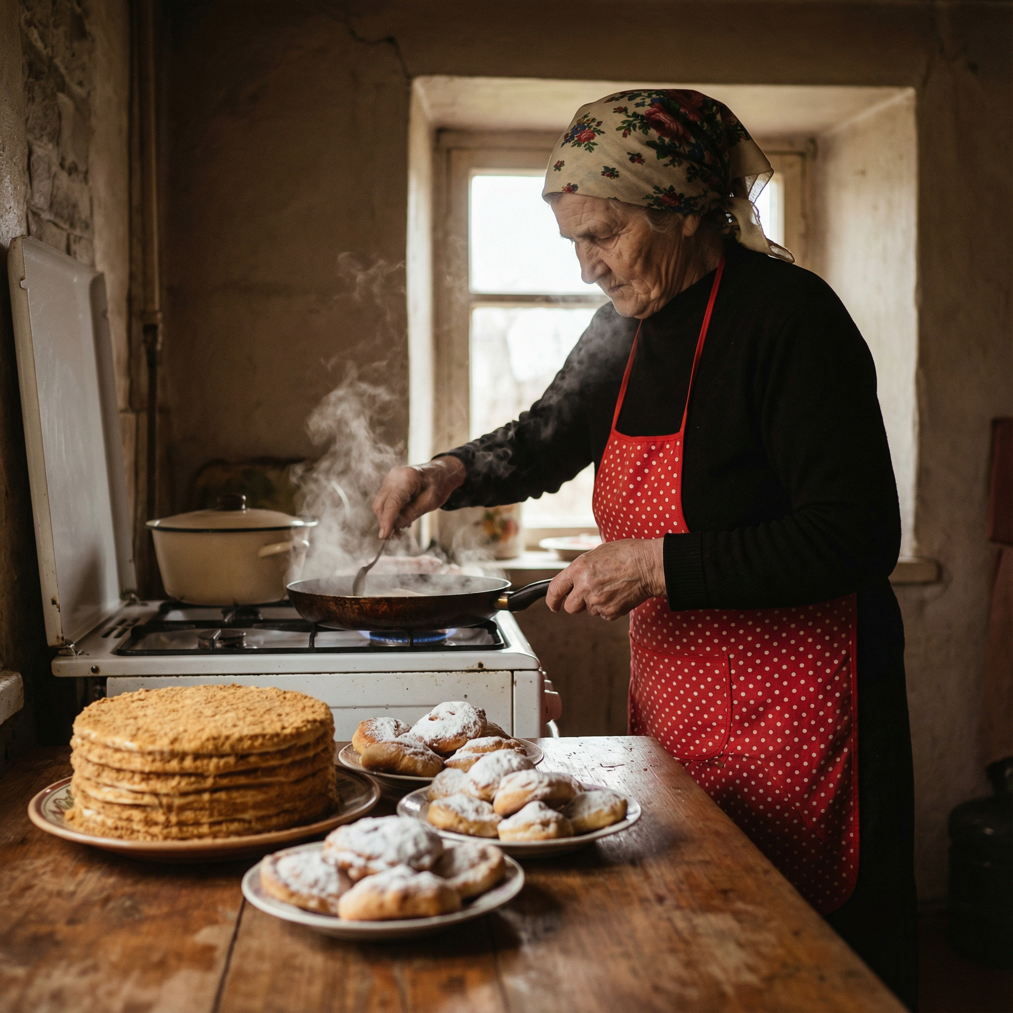 – Ось, Аліно, а ти питала, навіщо я стільки пирогів напекла, – раділа бабуся