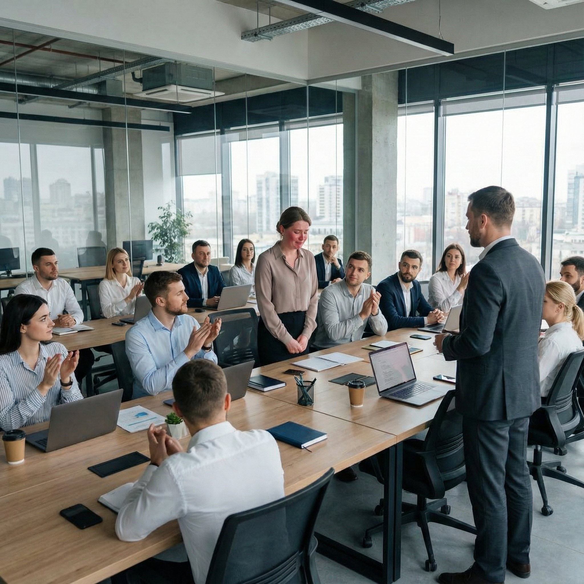 Марина прийшла на роботу. Директор зібрав нараду. – Колеги, – сказав він. – Хочу подякувати людині, яка робила вкрай важливу роботу – Марині Олександрівні! Марина відчула, як червоніє. – На знак подяки компанія дарує Марині Олександрівні… – продовжив він. – Путівку на Балі! У залі запала тиша. Потім пролунали рідкісні оплески… – Дякую, – Марина встала, почуваючи себе ніяково. – Але це зайве, справді. Я просто робила свою роботу. – Не будьте скромною, – директор усміхнувся. – Ви заслужили! Нарада закінчилася, а в обід по офісу поповзли несподівані плітки про Марину… Вона відчула, як на очі підступають сльози. – Невже вони таке про мене думають?! – тільки й подумала жінка