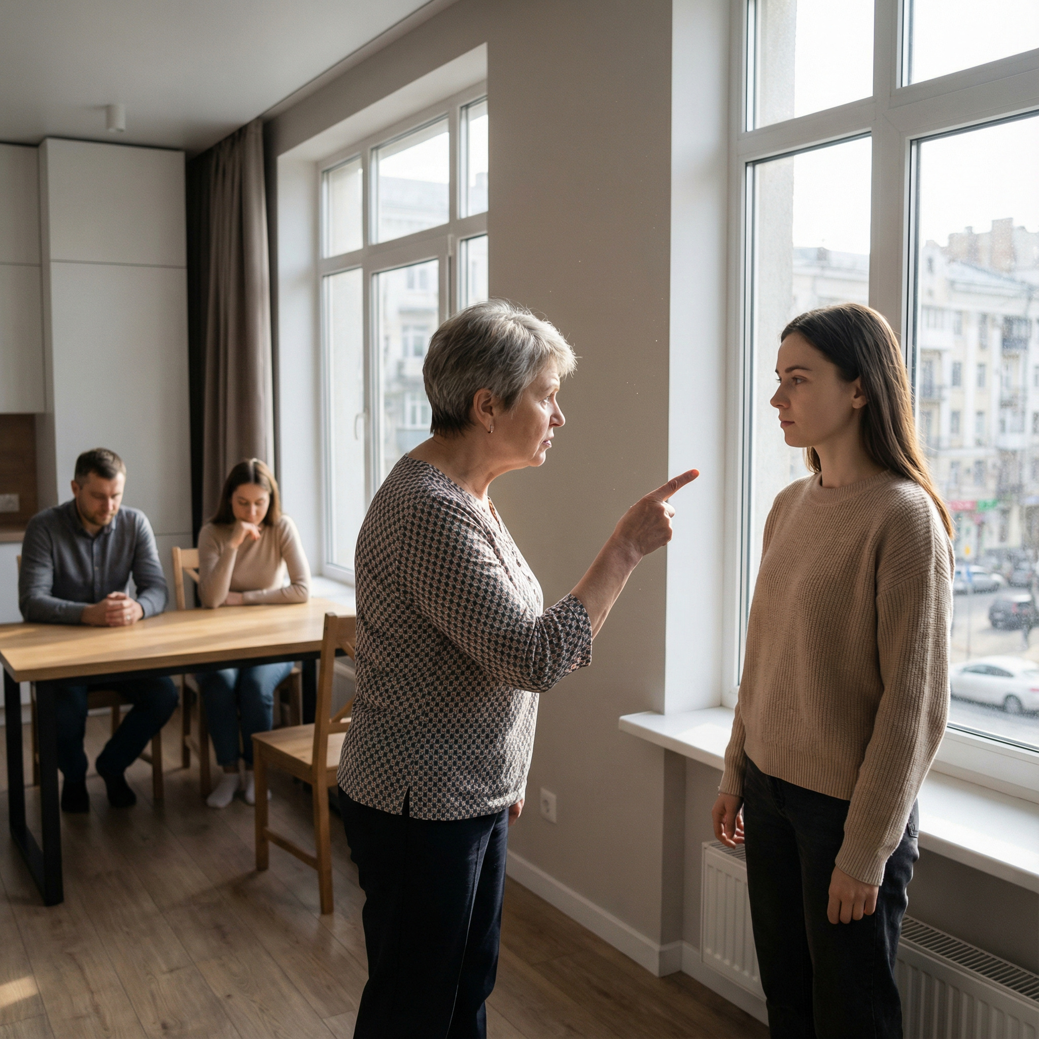 — Приймай чоловіка назад, ми тебе простили. Он як розцвіла. Дивись-но на неї. Щоки рожеві, очі сяють, ніби не чоловіка з сім’ї вигнала, а в лотерею виграла. Совісті в тебе, Наташко, як не було, так і немає. Одна косметика на умі.