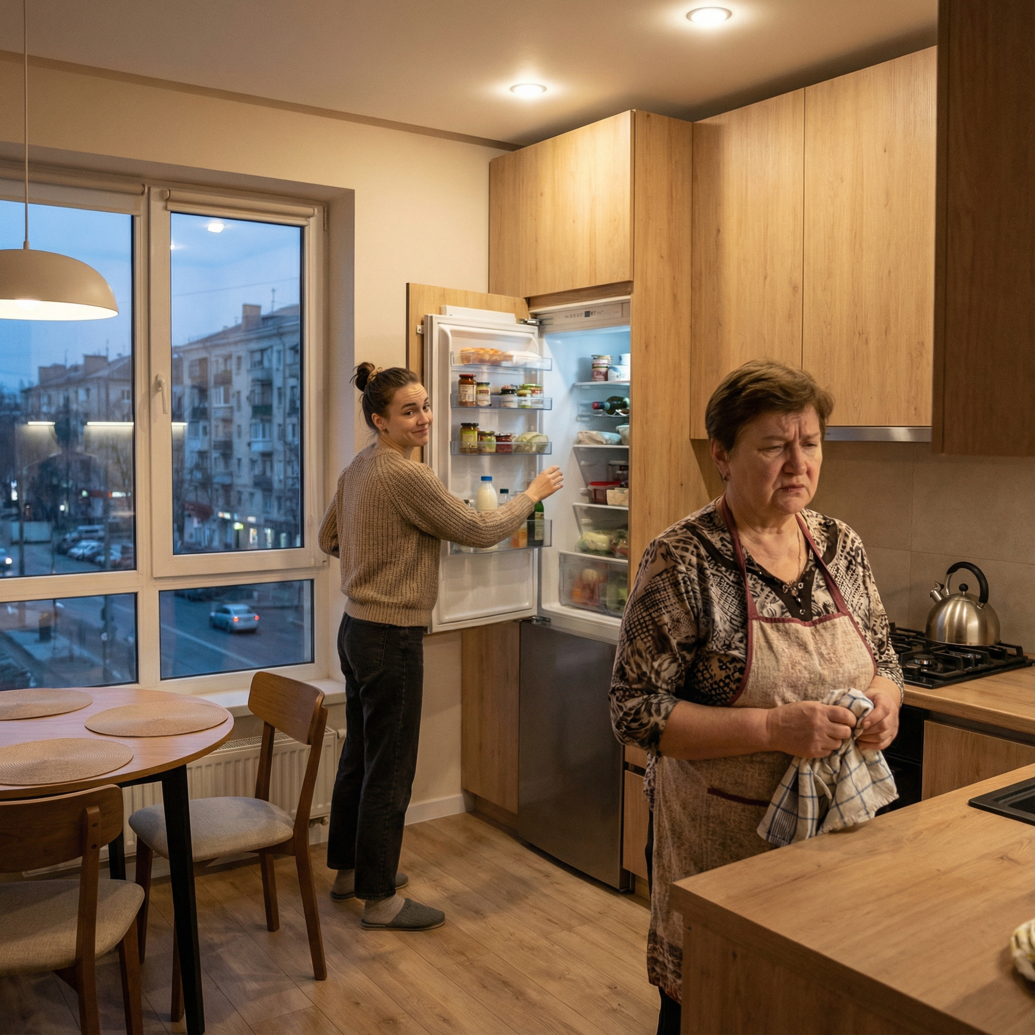 — Сир він і є сир. Просто дорогий, бачу. Не будьте жадібною, мамо. Онук же приїхав! Вона говорила з усмішкою. З тією самою, якою зазвичай прикривають нахабство, видаючи його за простоту. — Іро, у мене дієта, — я намагалася говорити рівно, хоча пальці похололи. Мені доводилося виправдовуватися за їжу у власному домі