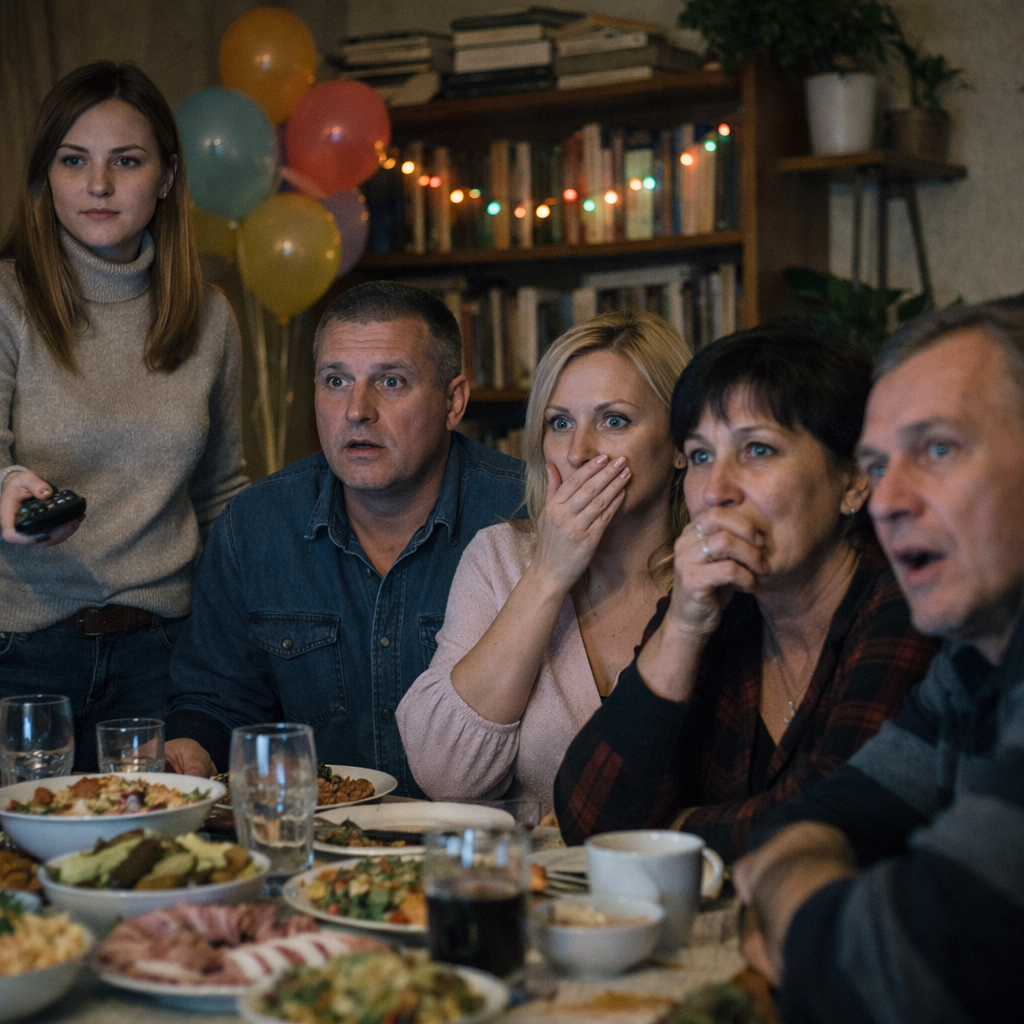 В мачухи Олі був день народження. Зібралося багато гостей. Всі вітали іменинницю і сідали за святковий стіл. Оля сиділа тихо. Вона спостерігала за своїм татом, який так пишався дружиною. – У мене теж є подарунок, – підвелася Оля, коли почали звучати тости. – Для своєї коханої мачухи я приготувала сюрприз. Я змонтувала відео, щоб ви побачили, яка вона у нас хороша! Гості зворушилися. Всі чекали на відео про те, як Аліна замінила Олі матір. Оля встала з-за столу, увімкнула телевізор і запустила на ньому відеозапис. Всі присутні глянули на відео і заціпеніли від побаченого