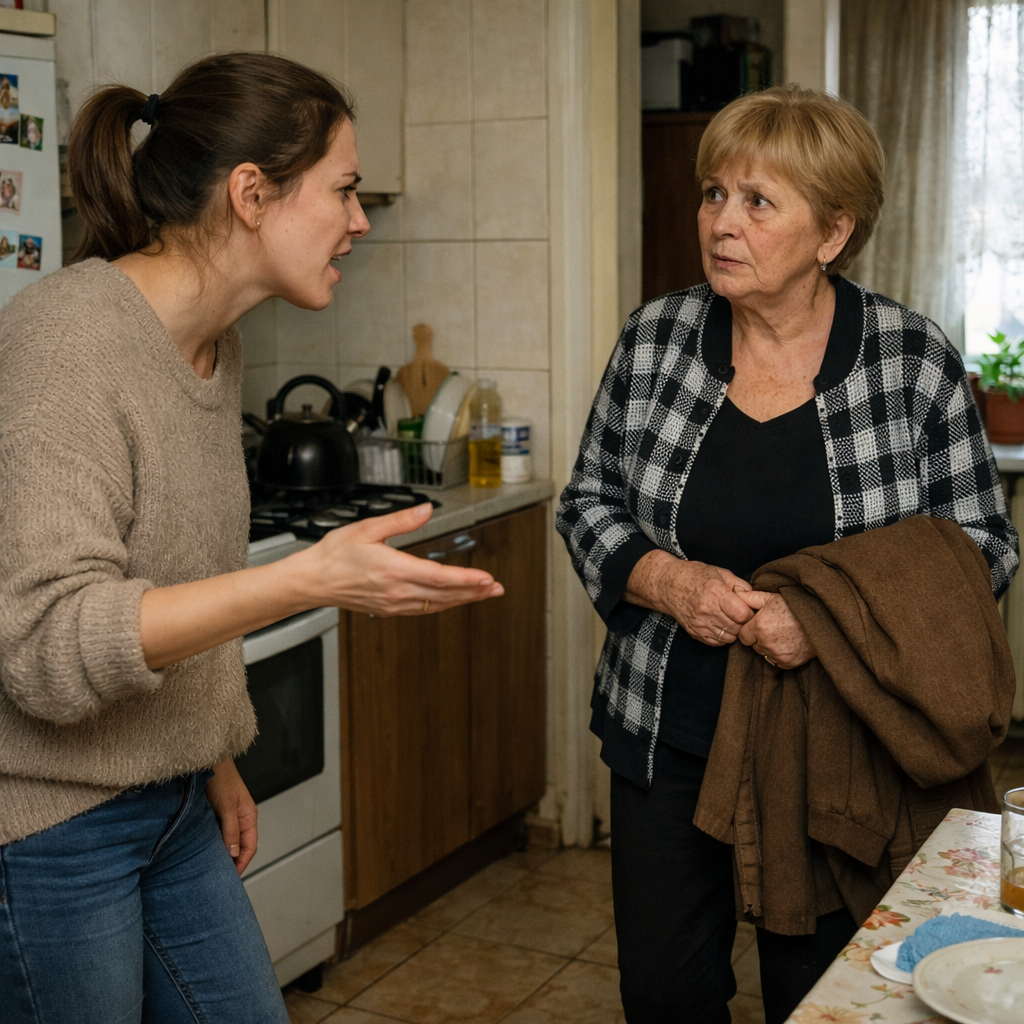 Софія Павлівна повернулася додому, зняла пальто і пішла до себе в кімнату. – Мамо, зайдіть на кухню, – гукнула жінку невістка Ірина. – Щось сталося? – спокійно сказала свекруха, зайшовши на кухню. Ірина була дуже роздратована. – Як взагалі все це розуміти?! – вигукнула Ірина. – Це ще довго продовжуватиметься? – Іра, заспокойся. Ти взагалі про що? – не зрозуміла Софія Павлівна. – Не прикидайтеся, все ви добре розумієте! – вигукнула Ірина. Софія Павлівна здивовано дивилася на невістку, нічого не розуміючи