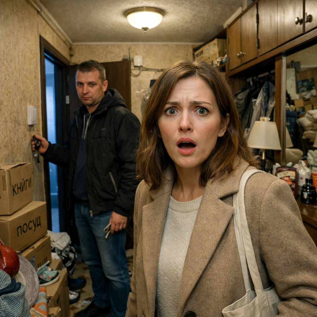 Микола розлучився з дружиною Іриною і переїхав до своєї коханки Олесі. — Слухай, Миколо, — сказала йому Ірина. — Я тобі віддаю всі речі з квартири. А собі я куплю нове. Та, якщо хочеш, то все забирай, що тут є! Микола погодився. Він забрав усі речі й перевіз їх у квартиру Олесі. Коли Олеся повернулась додому, вони разом зайшли в під’їзд і піднялись на її поверх. – Уявляю, як там чудово в квартирі, — мрійливо сказала Олеся. Микола відчинив двері й увімкнув світло. Олеся зайшла в коридор і оторопіла від побаченого