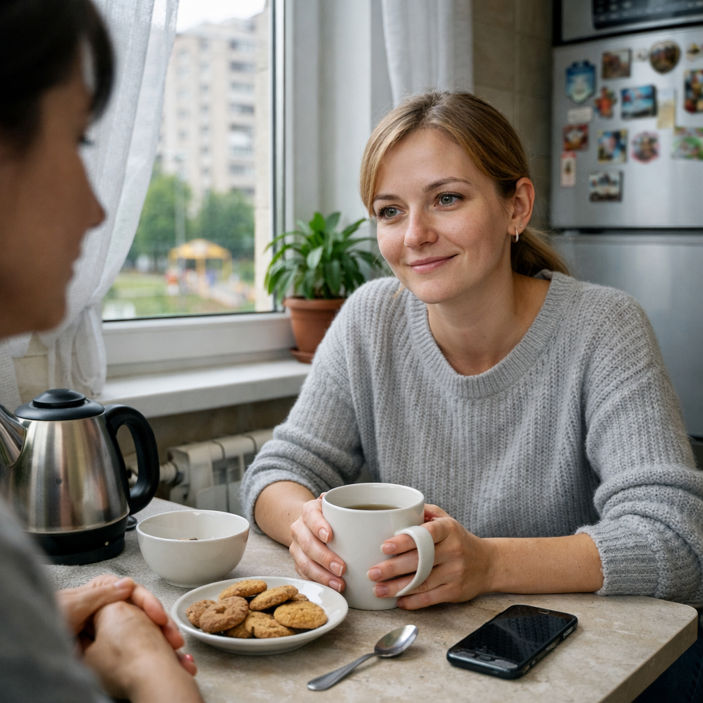 Лена вже хотіла співчутливо кивнути й перевести розмову на щось нейтральне.