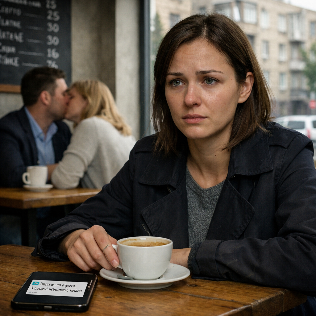 Чоловік написав мені: “Застряг на роботі. З другою річницею, кохана”. А я в той момент сиділа за два столики від нього й дивилася, як він цілує іншу жінку так, ніби нашого шлюбу ніколи не було.