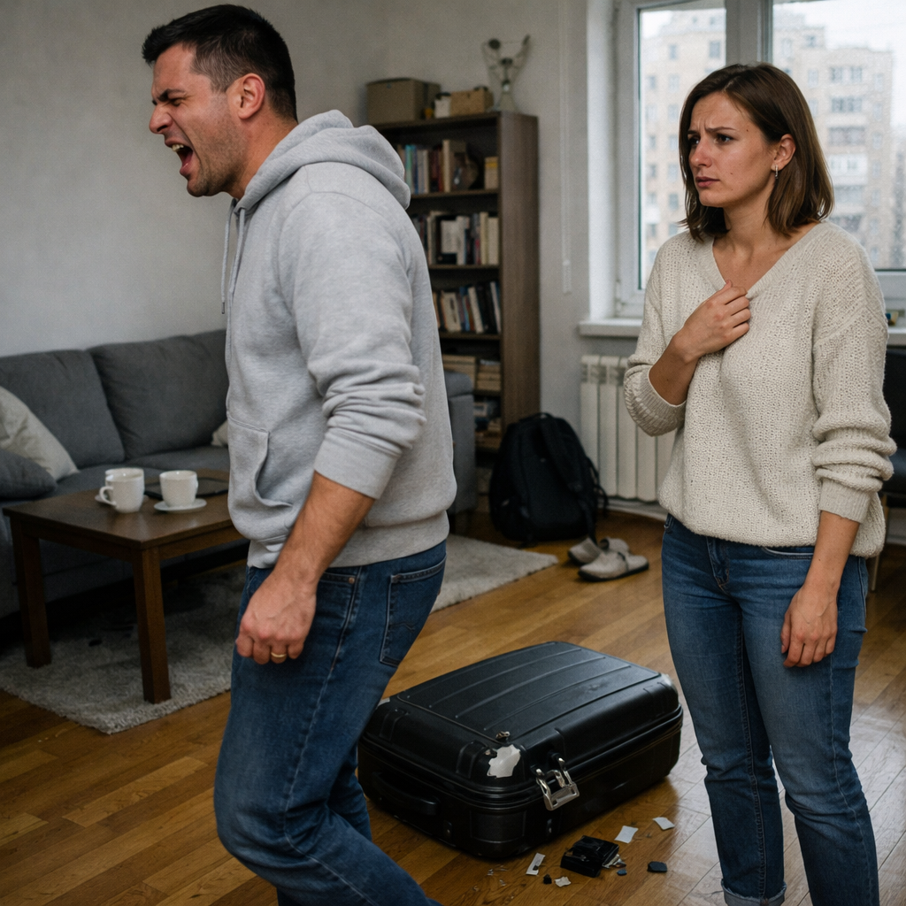 Збирай свої манатки і вимітайся до матері! — Ігор кинув валізу Олени на паркет з такою силою, що один із пластикових замків із тріском розлетівся. Дружина стояла нерухомо, наче вросла в підлогу, і не вірила власним вухам. Усередині все затремтіло. — Ти що, з глузду з’їхав? Ігоре, ми лише місяць тому побралися! Ми ж присягали одне одному. — Саме так! Минув лише місяць, а я вже ситий по зав’язку твоїми вибриками! — він кричав так, що чули сусіди. Олена розгублено озиралася кімнатою, де ще вранці вони разом пили каву, жартували про плани на вихідні. Усе здавалося страшним сном. — Якими вибриками? Про що ти взагалі говориш? Поясни мені, що сталося за ці вісім годин, поки мене не було вдома? Ігор нервово міряв кроками кімнату. — Не вдавай із себе святу! Ти чудово знаєш, про що йдеться! — Ні, не знаю! — Хвилювалась дружина. — Досить розмовляти загадками. У чому моя провина перед тобою