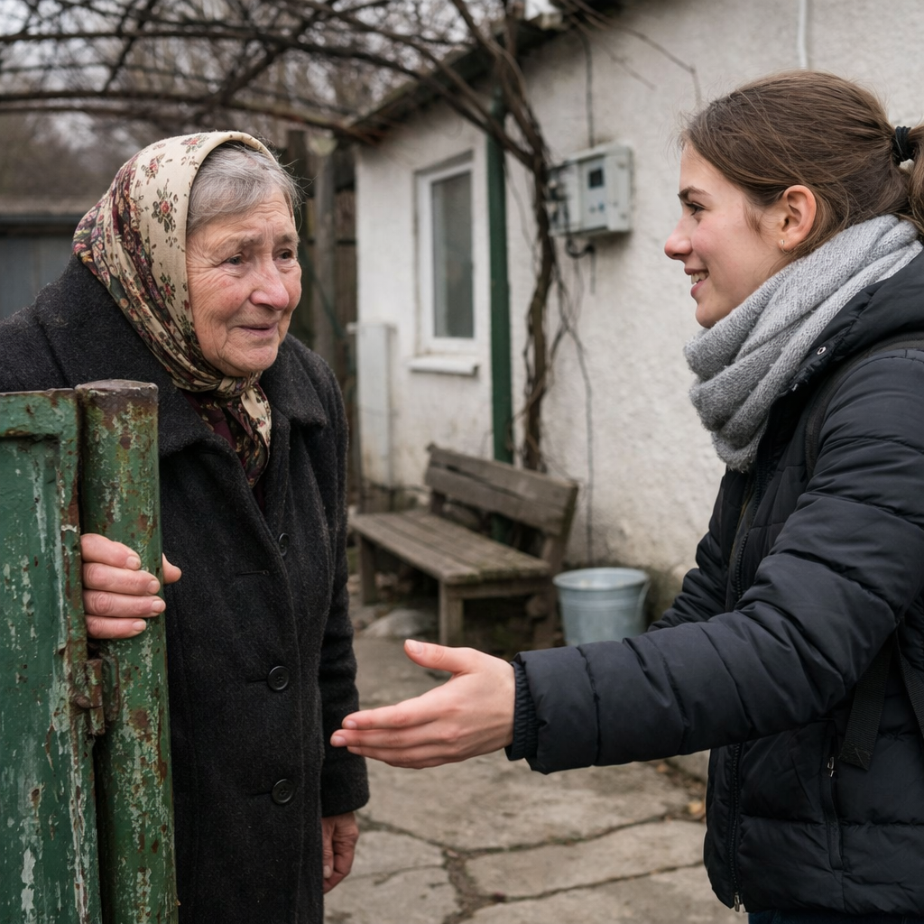 Марія сиділа на лавочці, сльози котилися по її щоках. – Ще одну зиму не протягну! – подумала вона і зітхнула. – Нікого в мене не залишилося, одна на цьому світі. Раптом, хвіртка відчинилася, і на подвір’я зайшла, незнайома, молода дівчина. – Є хто-небудь вдома? – почувся дзвінкий голосок. Марія підійшла до воріт. – Ви до кого? – запитала вона. – Я до Марії Федорівни! Я внучка її, – раптом сказала дівчина. Марія Федорівна аж присіла від здивування, жінка нічого не розуміла