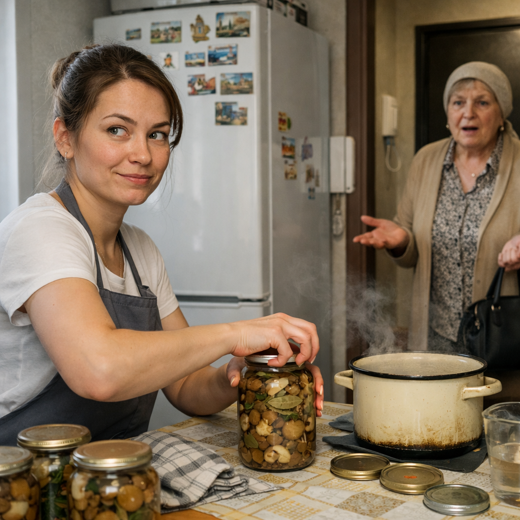 Ірина закривала мариновані гриби, як раптом подзвонили у двері. На порозі стояла свекруха. – Здрастуйте. Проходьте, – запросила Іра. – Що це ти надумала? – прямо з порога почала Марія Романівна. – Ви про що? – незрозуміла Ірина. – Не прикидайся. Ти знаєш про що я! – повторила Марія Романівна. – Доречі. Забула вас привітати. З онучкою вас, – раптом додала невістка. – Ти про що? Ти що народила? – здивувалася свекруха. – Ні, не я, – єхидно сказала Ірина. Марія Романівна здивовано дивилася на невістку, нічого не розуміючи