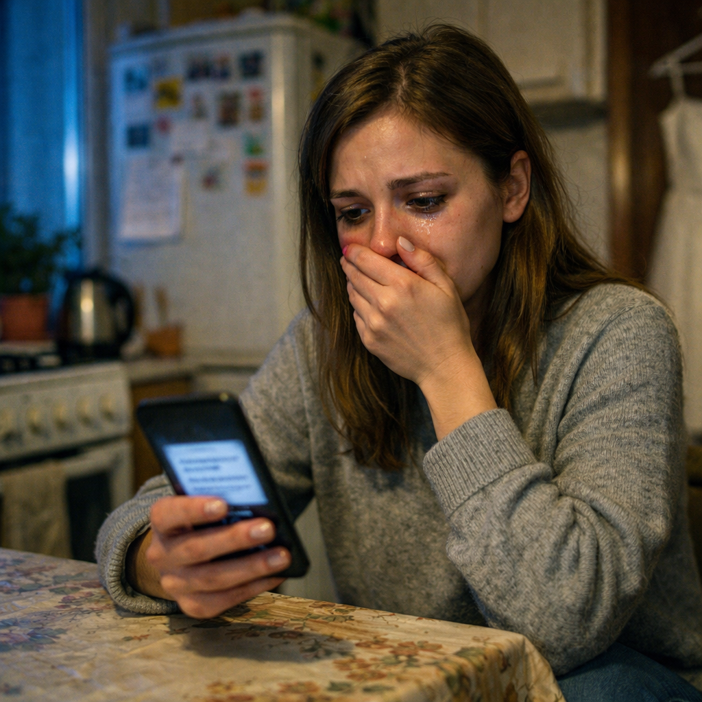 Сергій та Уляна готувалися до весілля. Сергій вирішив поїхати на заробітки, щоб підзаробити. А коли повернувся Уляна побачила, що він змінився. До весілля залишалося два дні. Уляна не змогла додзвонитися до Сергія увесь день. Надвечір вона отримала лише повідомлення дивного змісту: “Вибач, я покохав її. Я не можу ламати життя всім нам. Прощавай”. Що було далі, можна лише уявити