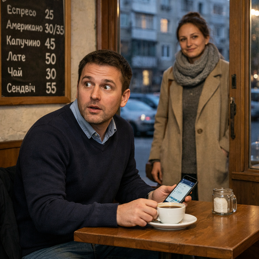 Від Дмитра пішла дружина. Пішла до такого собі Миколи. Але Дмитро не засмутився. Дружина ніколи не любила його і він це знав. Через доньку не розлучався… Дмитро зазирнув на сторінку колишньої дружини Миколи – Ганни. Фотографій у жінки було мало. Вона була скромно одягнена, виглядала сумною. Дмитро подумав, що цій Ганні, мабуть, дуже важко зараз. Втратити такого гарного чоловіка. Він написав Ганні, запропонував випити по чашці кави й поговорити. Просто так. І Ганна погодилася! Дмитро сидів за столиком в кафе. – Добрий вечір, – раптом почув він. Дмитро обернувся і ахнув від побаченого