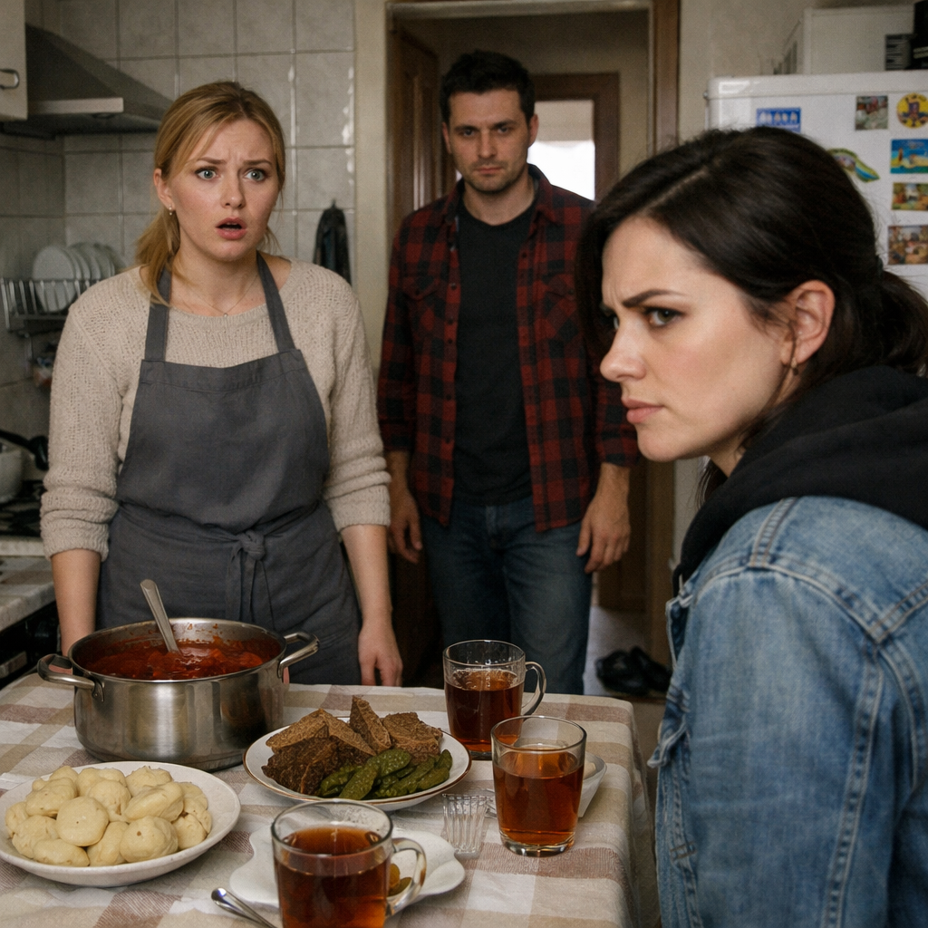 Наталка накривала на стіл. Сьогодні до її чоловіка, приїхала його сестра Оля, з якою жінка не була ще знайома. – Все готово! – дівчина покликала Миколу та Олю за стіл. За кілька хвилин брат і сестра прийшли на кухню. – Я не хочу сидіти з тобою за одним столом, – раптом сказала до Наталі Оля. Наталя застигла. – Що ти дивишся? – уїдливо запитала Оля. – Не роби вигляду, ніби ти не знаєш, про що я! – Що я тобі зробила? Я бачу тебе вперше в житті! – Ольга здивовано дивилася на зовицю, не розуміючи, що відбувається