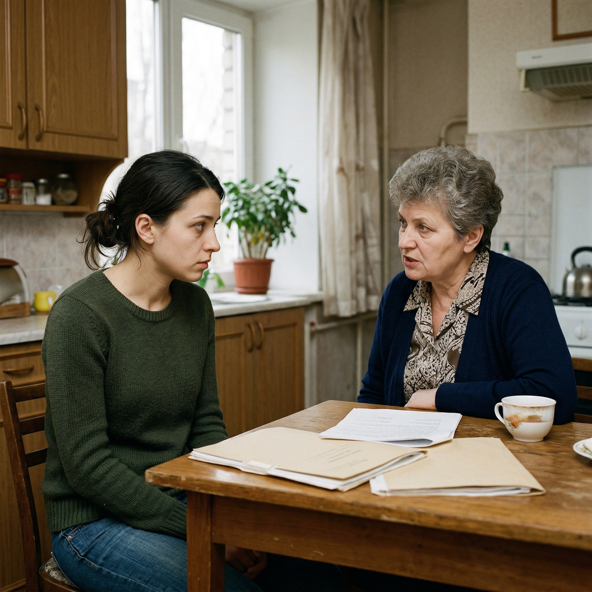 Слухай-но, Мар’яно, — свекруха раптом насторожилася. — Я от що хотіла запитати. Твоя бабуся Марія, вже ж пів року минуло, як вона відійшла у кращий світ? Мар’яна відчула, як серце забилося частіше. — Так, Ганно Петрівно. Минуло шість місяців і один тиждень. — О! — очі свекрухи блиснули. — Значить, термін вийшов! Тепер можна і за папери братися. Що там у неї залишилося? Наскільки я пам’ятаю, у Марії була та велика квартира і дача. Ну і, певно, якісь заощадження на «чорний день» у банку лежали? Старі люди вони такі — завжди мають копійку в панчосі, щоб дітям лишити. Мар’яна заціпеніла. — Мій тато — єдиний спадкоємець. Я не маю жодного стосунку до її майна. І, чесно кажучи, зараз це останнє, про що я хочу думати. — Та як це «не маєш стосунку»? — хмикнула свекруха. — Ти ж рідна онука! Навіщо твоєму батькові стільки всього? У них із твоєю матір’ю є власний будинок, є робота, вони люди забезпечені. А ви тут тулитеся у цій квартирі. Батько мав би поділитися з тобою. Знаєш, Мар’яно, старі люди іноді самі не здогадуються про потреби молодих, їх треба трохи «направити» на шлях істинний. На той світ він те багатство не забере! Сватам куди стільки? Я от думаю, може мені самій зі сватом поговорити? Мені не важко, я заради вашого блага і не таке зроблю