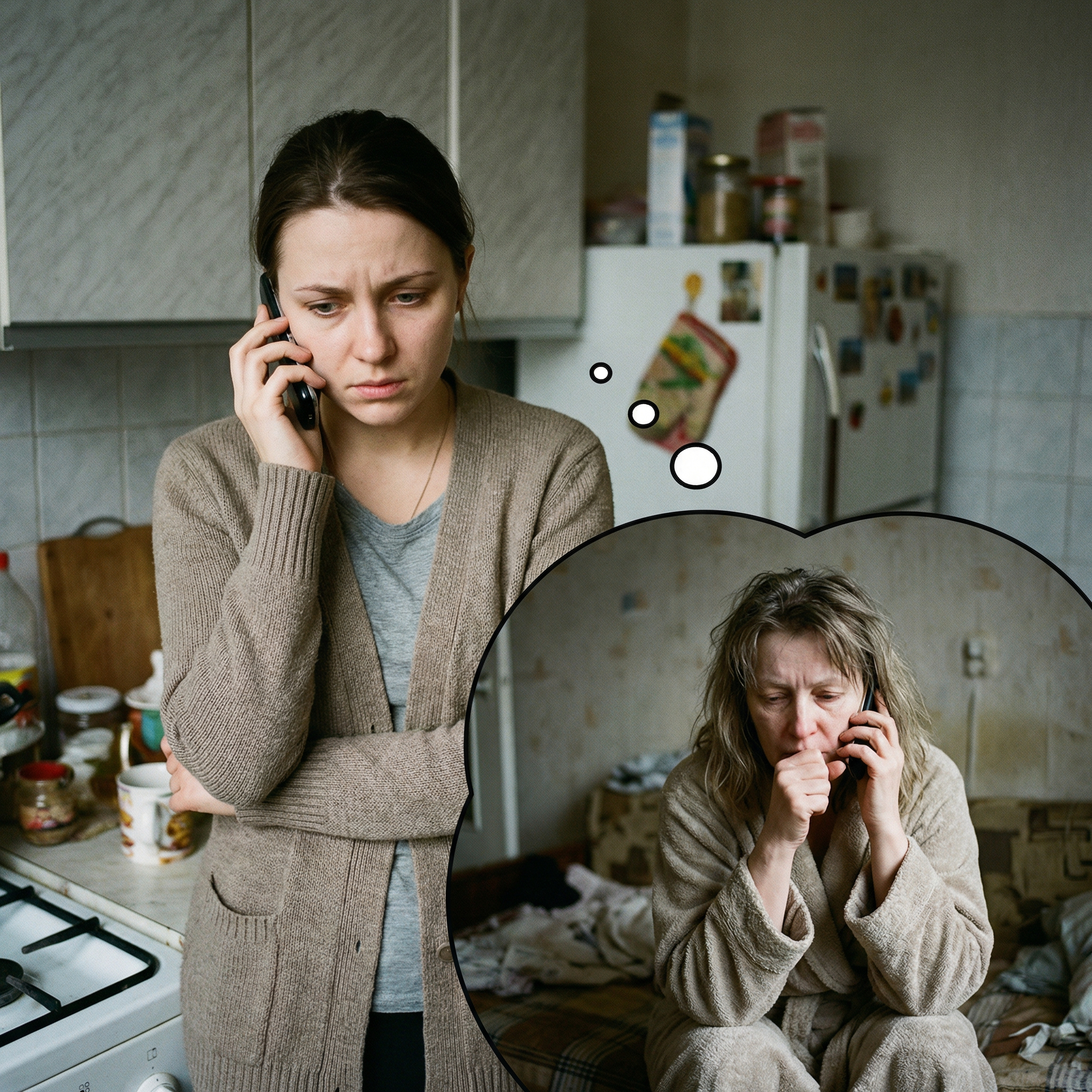 – Поки ти бігаєш і розв’язуєш усі проблеми за них, вони ніколи жити не навчаться! І тобі допомагати не стануть! Тобі вже не двадцять, здоров’я дається взнаки. Перекривай краник, та рятуй себе сама! Вона так і вчинила…