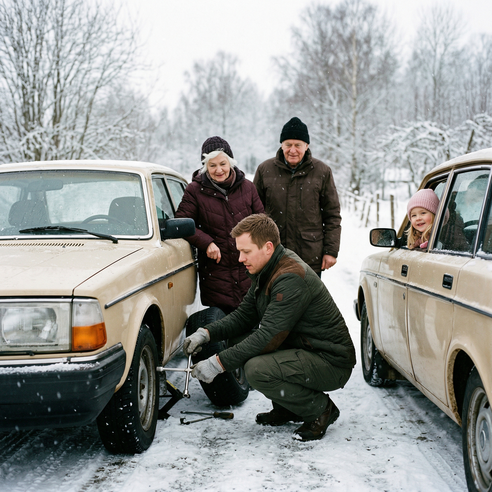 Я зупинився на узбіччі траси, щоб допомогти літній парі з пробитим колесом, а через тиждень отримав панічне повідомлення від мами