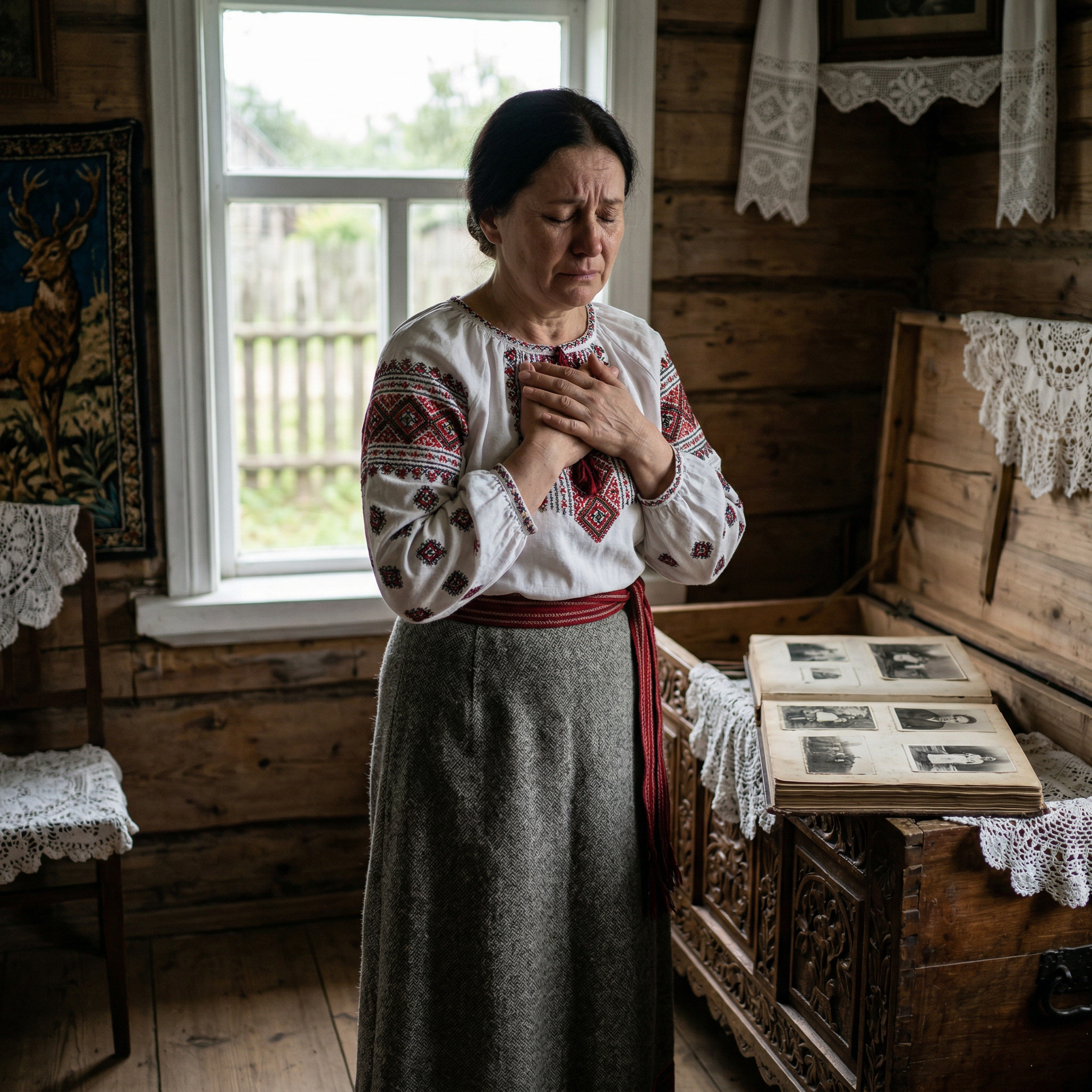 Марія увійшла до напівтемного коридору і зупинилася. Їй здалося, що тут пахне дитинством, рідним теплом, мамою.