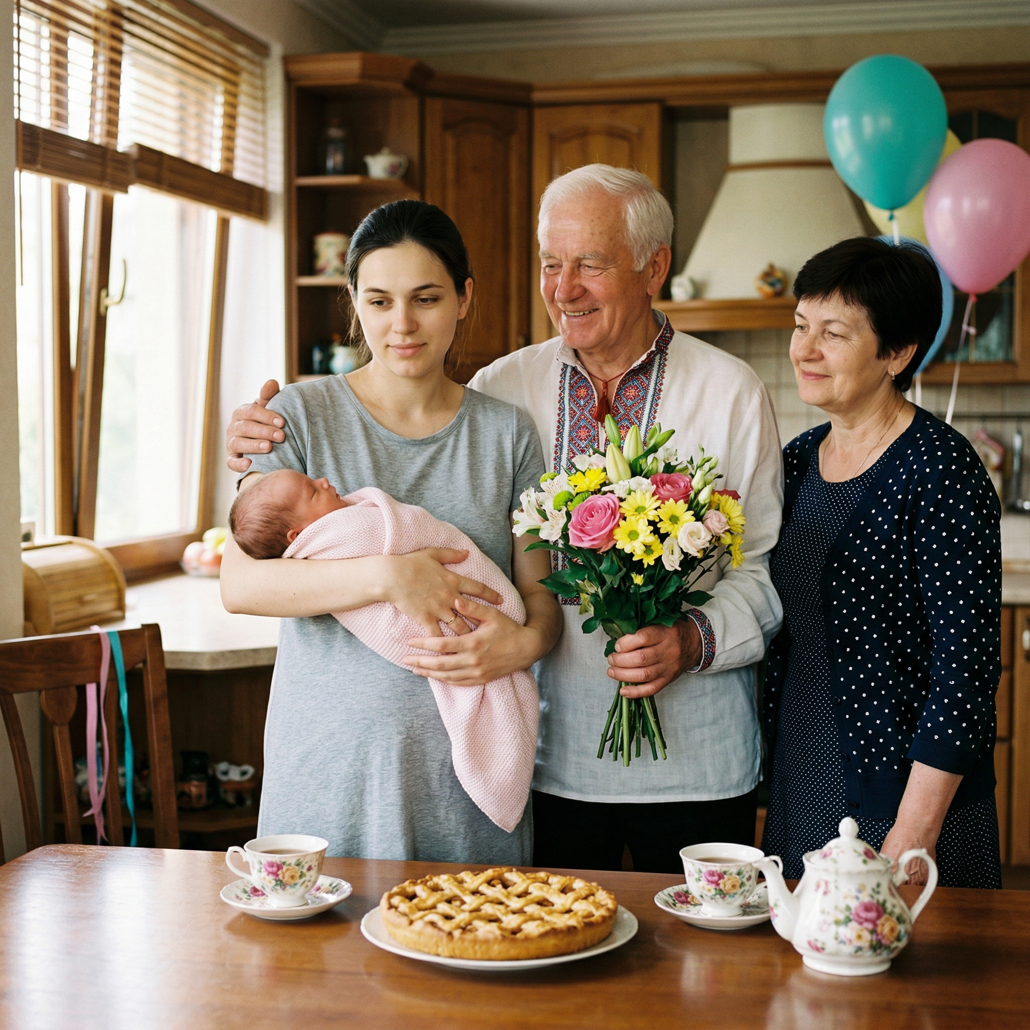 “Про те, що Олег приїде, знало давно все село. Дівчата готувалися, зачіски робили. А Настя сирітка, на що їй ці хитрощі дівочі робити? Яка є. Так він одразу в неї і закохався
