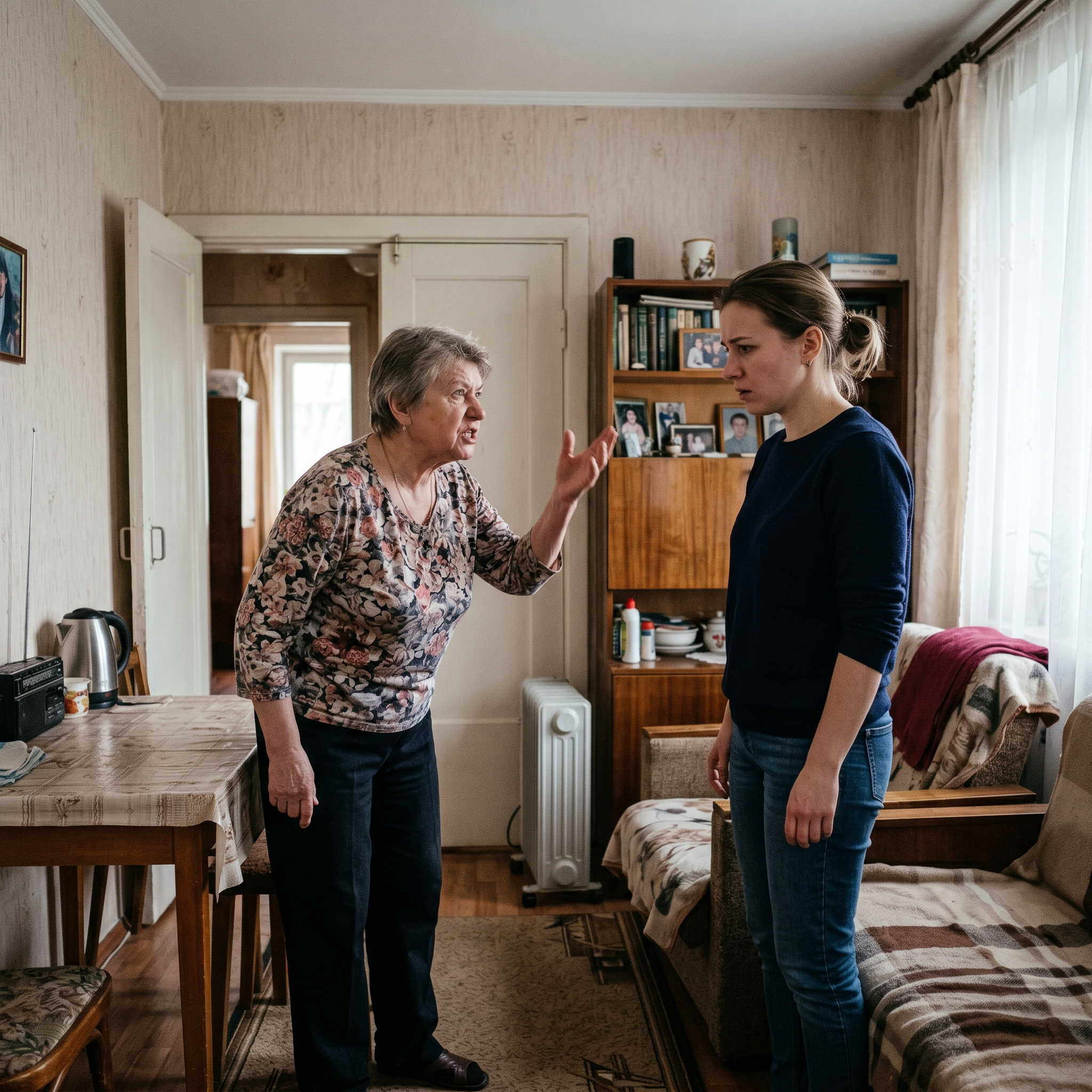 Оксано, ну будь людиною, поясни мені — навіщо тобі самій цілих дві кімнати? — Голос матері, Галини Петрівни, пролунав різко, мов грім. — Ти ж, мабуть, так і досидишся тут до старості на самоті! Ірочка, сестричка твоя, чекає третю дитину! — Вітаю, — стримано відповіла Оксана. Вона відчувала, що за цим стоїть щось більше. — Так от, я все придумала, — мати розквітла в усмішці. — Ми з Ірою порадилися. Кімната в гуртожитку для п’ятьох — це ж жах. Тому я віддаю їм свою двокімнатну квартиру. Нехай дітки ростуть у нормальних умовах. А я переїду до тебе, — Галина Петрівна самовпевнено сплеснула руками. — Жити в їхньому гуртожитку я не хочу — там спільні кухні, бруд, чужі люди. А у тебе тут дві кімнати, ремонт свіжий. Одна кімната все одно порожня стоїть. Ти ж все одно сама, ні кота, ні дитини. Тобі вже тридцять, Оксано, подивися правді в очі — навряд чи ти вже когось знайдеш. Ти маєш допомогти сестрі. У неї дітки, а у тебе — метри квадратні