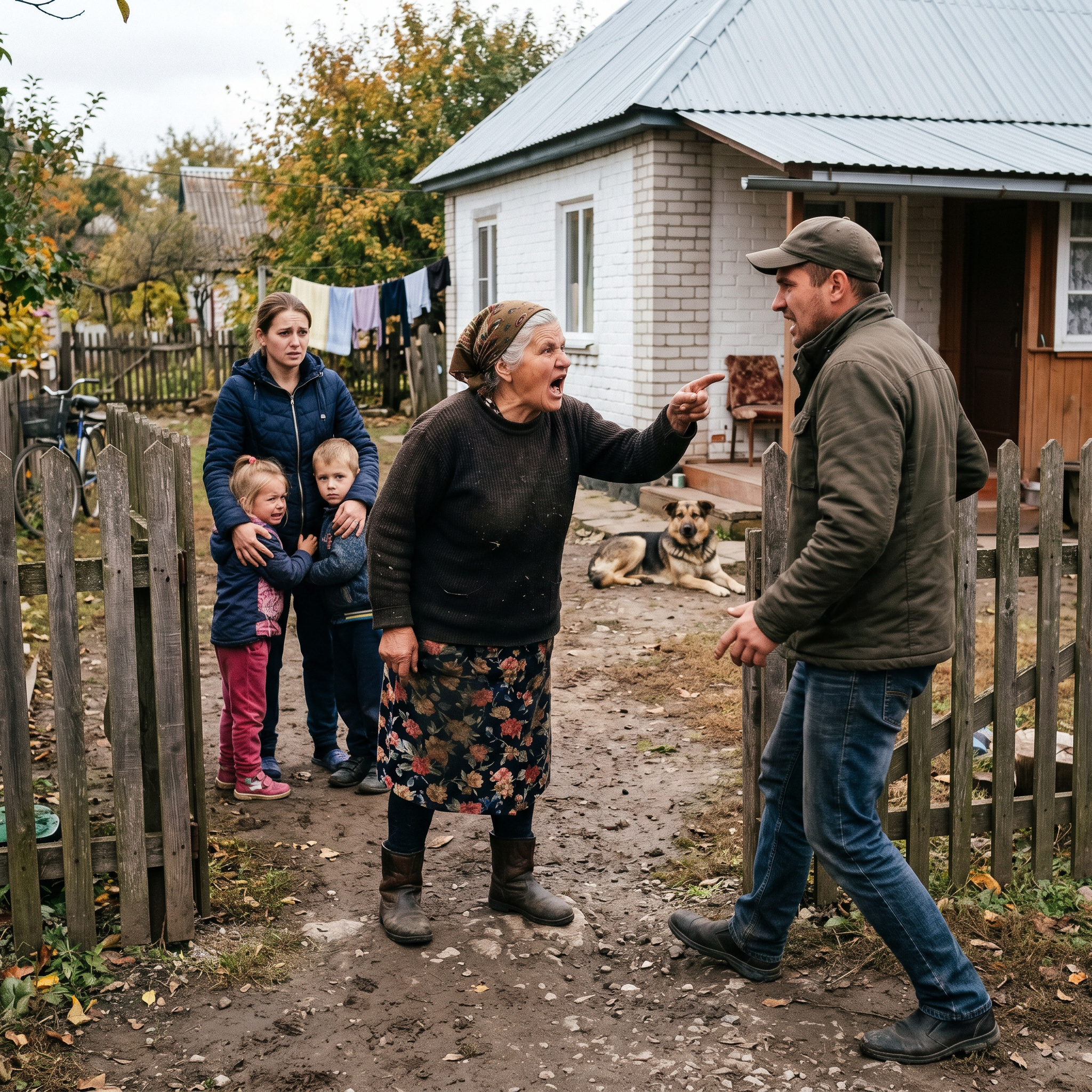 – Думаєш, виставиш мене – і все у шоколаді будете? Та кому буде потрібна з двома причепами твоя мавпа?! – Ану пішов геть! – Ганна Вікторівна перегородила йому шлях. – Пішов геть із моєї землі, поки я собак не спустила! – Гаркнула теща