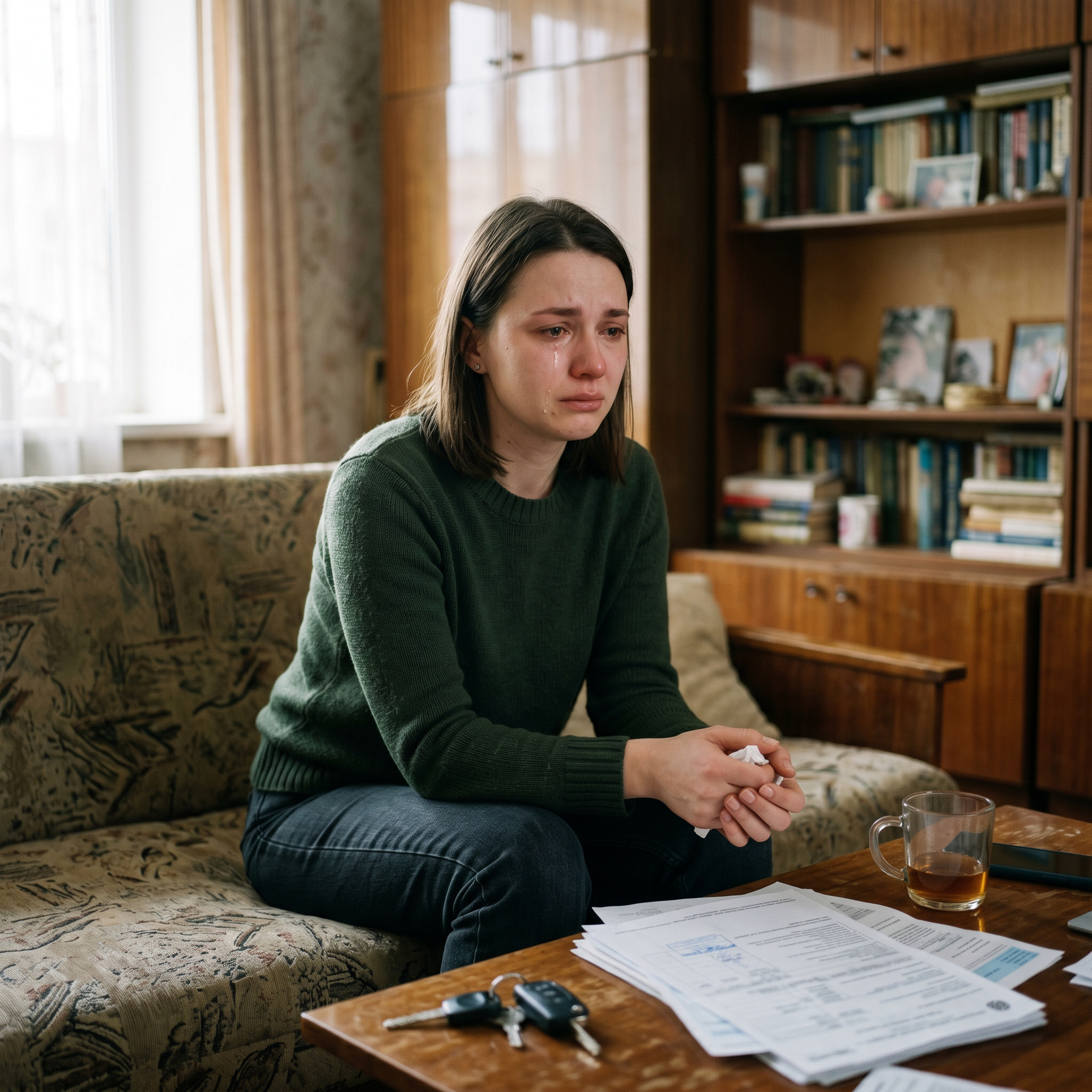 — Ти де ходиш? – грубо запитав Прохор у дружини, яка увійшла у квартиру.