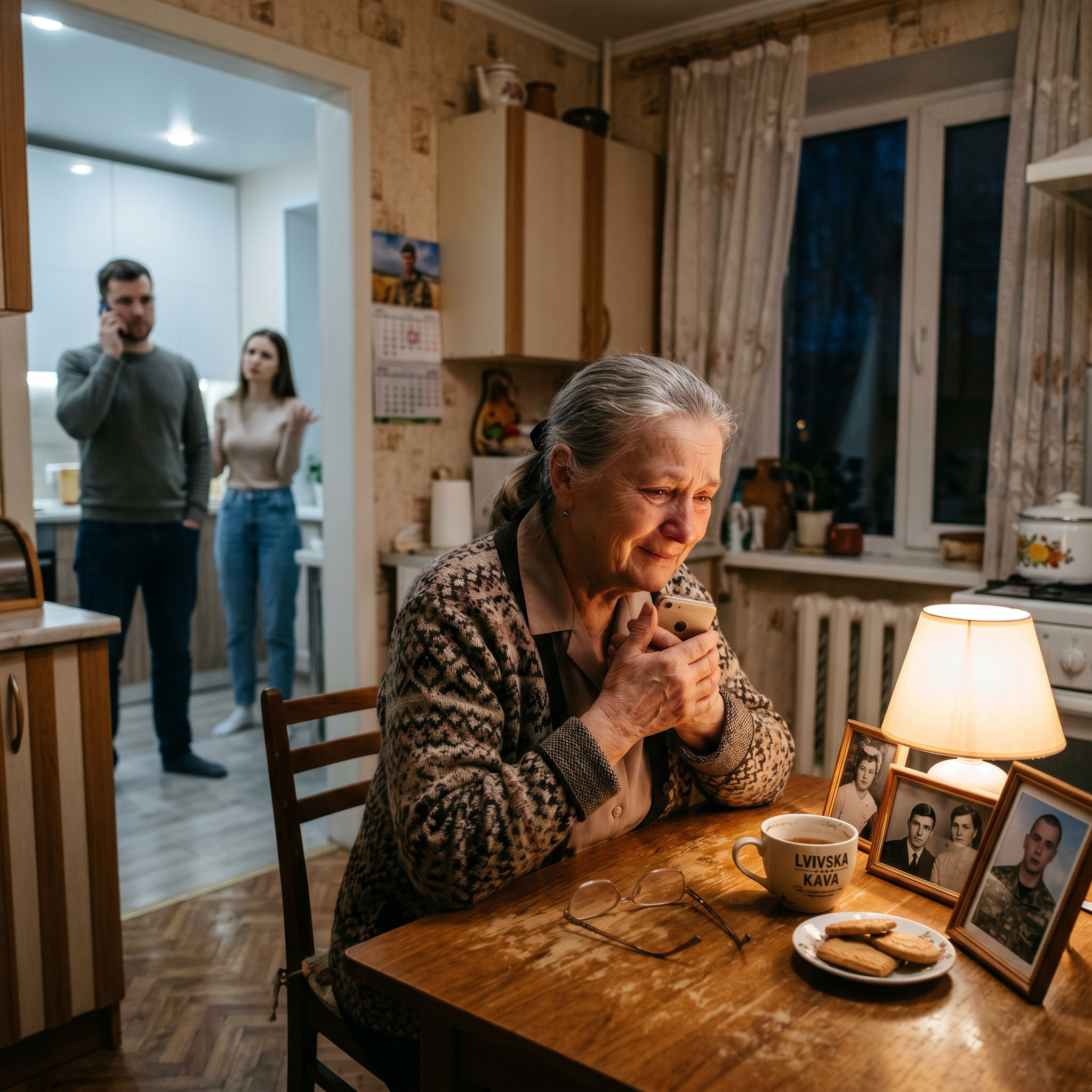 Алло, Дениску? Привіт, синку! Як ви там? — голос Марії Іванівни тремтів від радості. — Привіт, мамо. Слухай, я ненадовго, — голос Дениса був сухим, на задньому фоні було чути, як Вікторія щось невдоволено вигукує. — Ми тут з Вікою обговорили. Коротше, мам, нам треба встановити правила. — Які правила, синочку? — Марія Іванівна присіла на краєчок стільця. — Правила комунікації. Віці некомфортно, що ти дзвониш у різний час. Вона каже, що це порушує наші кордони. Тож тепер давай так: дзвониш тільки по вівторках і четвергах, з 19:00 до 19:30. І, мам, не пиши повідомлення вранці. Це відволікає Віку від йоги. Марія Іванівна відчула, як у середині щось стиснулося, ніби хтось невидимою рукою перекрив кисень. — Сину, але ж я просто, я ж мама. Я хвилююся. — Мам, ти доросла жінка, займися собою. Ми — окрема сім’я. Все, мені час. Гроші, до речі, прийшли, дякую. Бувай. У слухавці пішли гудки. Марія Іванівна довго дивилася на екран телефона. Її «Дениско», який колись боявся заснути без її казки, щойно виставив їй «прийомні години»