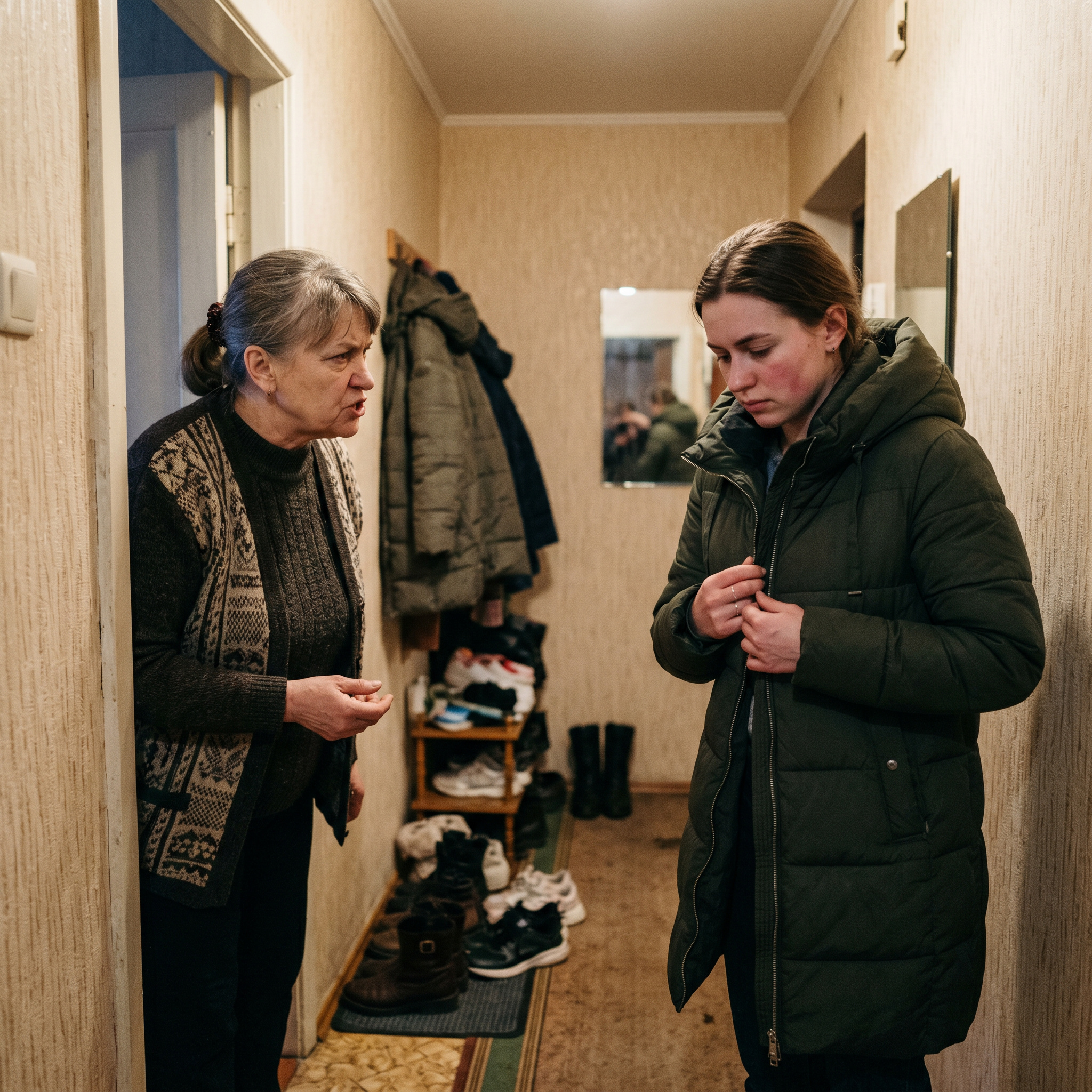 Невістко! Скільки можна у мого сина на шиї сидіти? — замість вітання процідила свекруха. — Ти б хоч совість мала, дитино. Дивитися соромно. Олена зняла пальто, намагаючись не зважати на тремтіння в пальцях від холоду та роздратування. — Доброго вечора, Маріє Михайлівно. Я купила все необхідне на вечерю і дещо до чаю. — Необхідне? — свекруха зробила крок вперед. — Я питаю: скільки ти ще збираєшся сидіти на шиї мого сина? Коли закінчиться це безглузде марнотратство? Ти хоч раз запитала Юру, чи згоден він, щоб ти розкидала його зароблені копійки на ці делікатеси? Олена застигла. — Що ви таке кажете? — вона обернулася, дивлячись свекрусі в очі. — Юрій знає про всі покупки. І якщо ви раптом забули, то я теж працюю. У мене солідна посада, і мій внесок у наш бюджет не менший за його. — Яке ти має право мені таким тоном говорити у цьому домі? — раптово спалахнула Марія Михайлівна. — Ти, тут ніхто! Невдячна! Вона різко розвернулася і зачинилася у своїй кімнаті. Олена залишилася стояти в порожньому коридорі. Як же вона втомилася. Але в цьому їй ніхто не був винен, лише вона сама